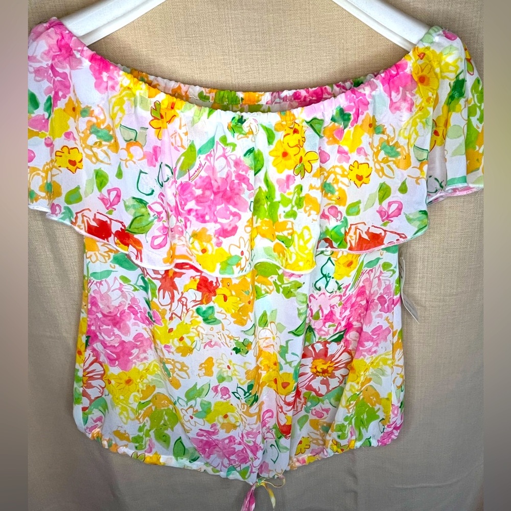 NEW Tommy Jeans Floral Off-Shoulder Top NWT Cottagecore, whimsy, coquette Medium